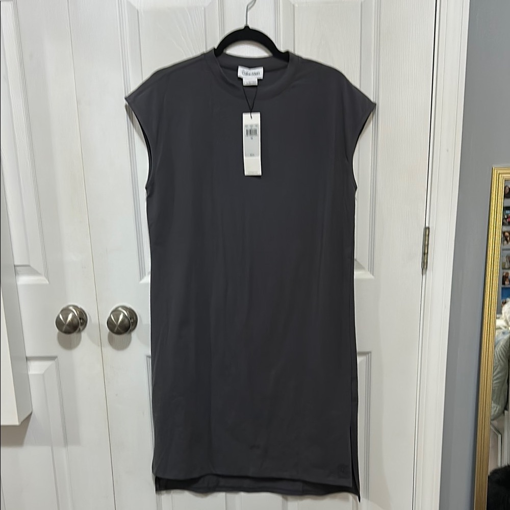 Calvin Klein Dark Gray Sleeveless Blouse